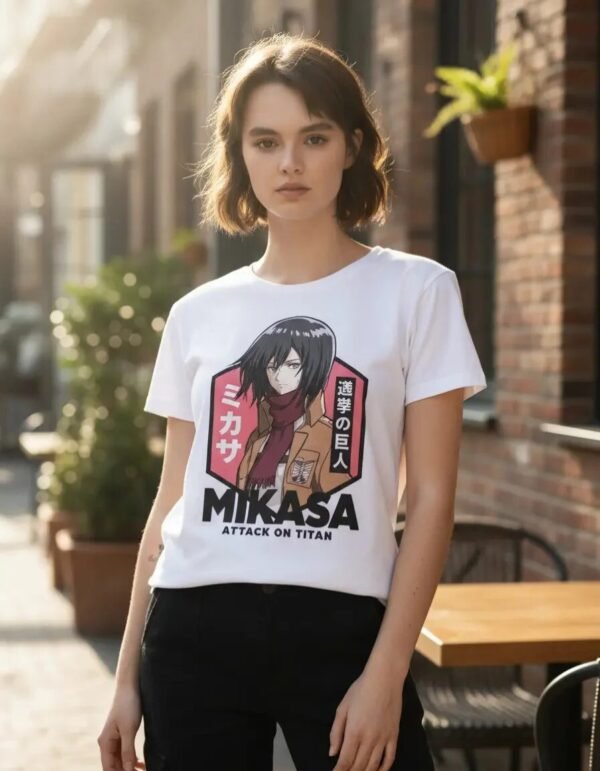 Playera Máscara De Látex Mikasa Ackerman Mujer