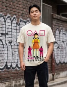 Playera Máscara De Látex Juego Del Calamar Young-hee Hombre