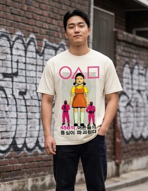 Playera Máscara De Látex Juego Del Calamar Young-hee Hombre