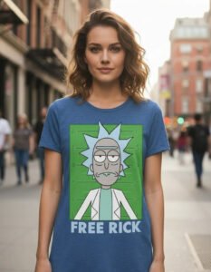 Playera Mascara De Latex Free Rick Mujer