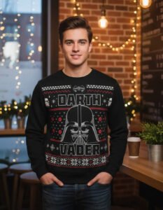 Pullover Máscara De Látex Star Wars Darth Vader Ugly Hombre