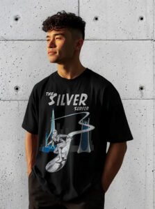 Playera Máscara De Látex The Silver Surfer Hombre
