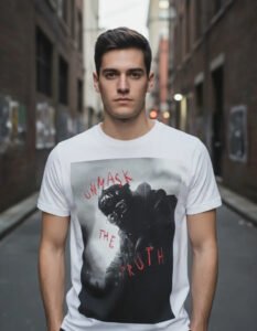 Playera Máscara De Látex Unmask The Truth Hombre