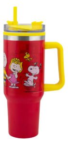 Termo Alto Doble Pared Con Asa Y Popote 1.2 L Color Snoopy