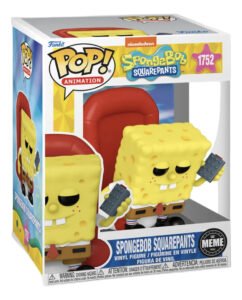 Funko Pop Premium: Bob Esponja - Meme Bob Esponja Mirando Tv
