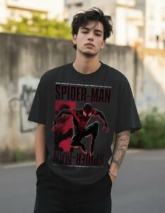 Playera Máscara De Látex Marvel Miles Hombre