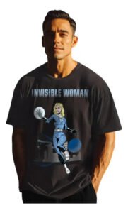 Playera Máscara De Látex Invisible Woman Hombre