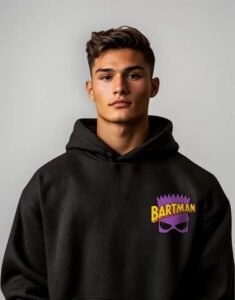 Hoodie Máscara De Látex Los Simpson Bartman Hombre