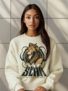 Pullover Máscara De Látex Disney Scar Mujer