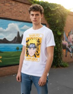 Playera Máscara De Látex Naruto Kanjis Hombre