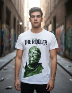 Playera Mascara De Latex The Riddler Hombre