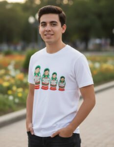 Playera Mascara De Latex Matrioshkas Hombre