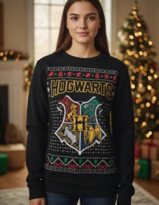 Pullover Máscara De Látex Hogwarts Ugly Mujer
