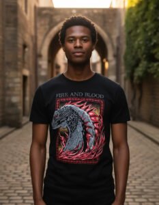 Playera Mascara De Látex Fire And Blood Genderless