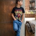 Playera Máscara De Látex Iron Man Retro Niño