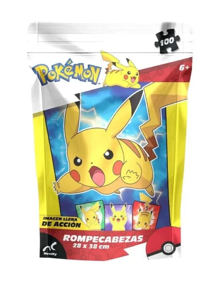 Rompecabezas Infantil Pokémon 100 Piezas En Bolsa Metalica