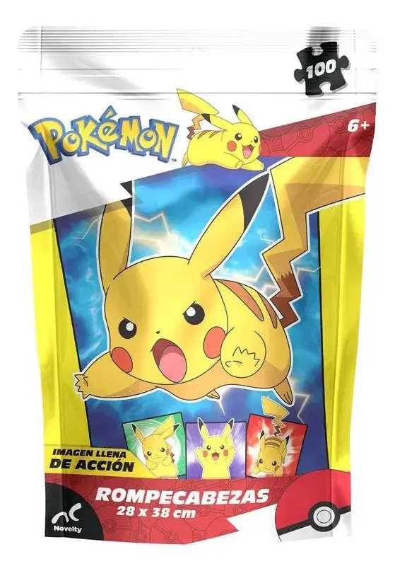 Rompecabezas Infantil Pokémon 100 Piezas En Bolsa Metalica