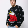 Ugly Sweater Peanuts Snoopy Chamarra Roja Unisex