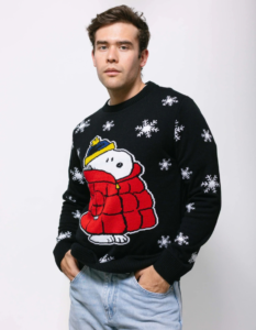 Ugly Sweater Peanuts Snoopy Chamarra Roja Unisex