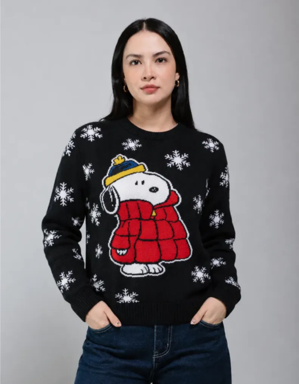 Ugly Sweater Peanuts Snoopy Chamarra Roja Unisex