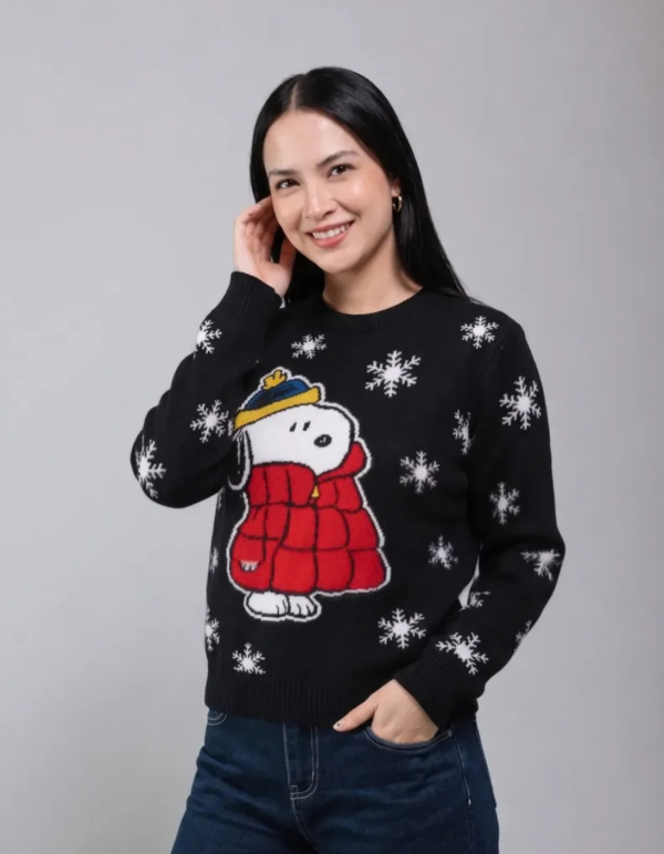Ugly Sweater Peanuts Snoopy Chamarra Roja Unisex