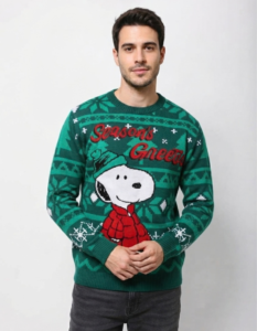 Ugly Sweater Peanuts Snoopy & Woodstock Chamarra Roja Ugly Sweater Peanuts Snoopy & Woodstock Chamarra Roja