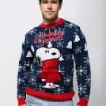 Ugly Sweater Azul Peanuts Snoopy Chamarra Roja