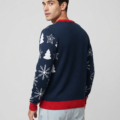 Ugly Sweater Azul Peanuts Snoopy Chamarra Roja