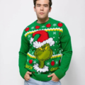 Ugly Sweater Verde Grinch Puntos Y Esferas