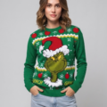Ugly Sweater Verde Grinch Puntos Y Esferas