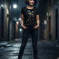 Playera Máscara De Látex Death Of The Family Mujer