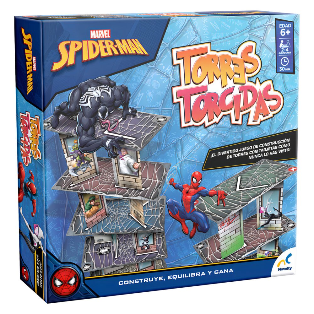 Juego De Mesa Infantil Torres Torcidas Spiderman